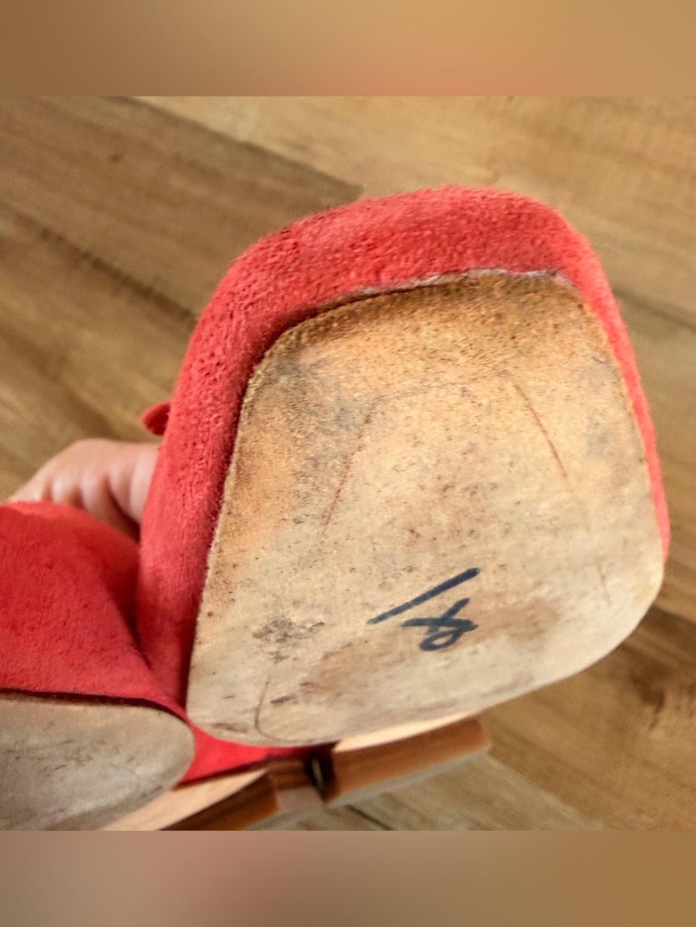 Reformation Belle Suede Flats Red Size 8 - Picture 11 of 15